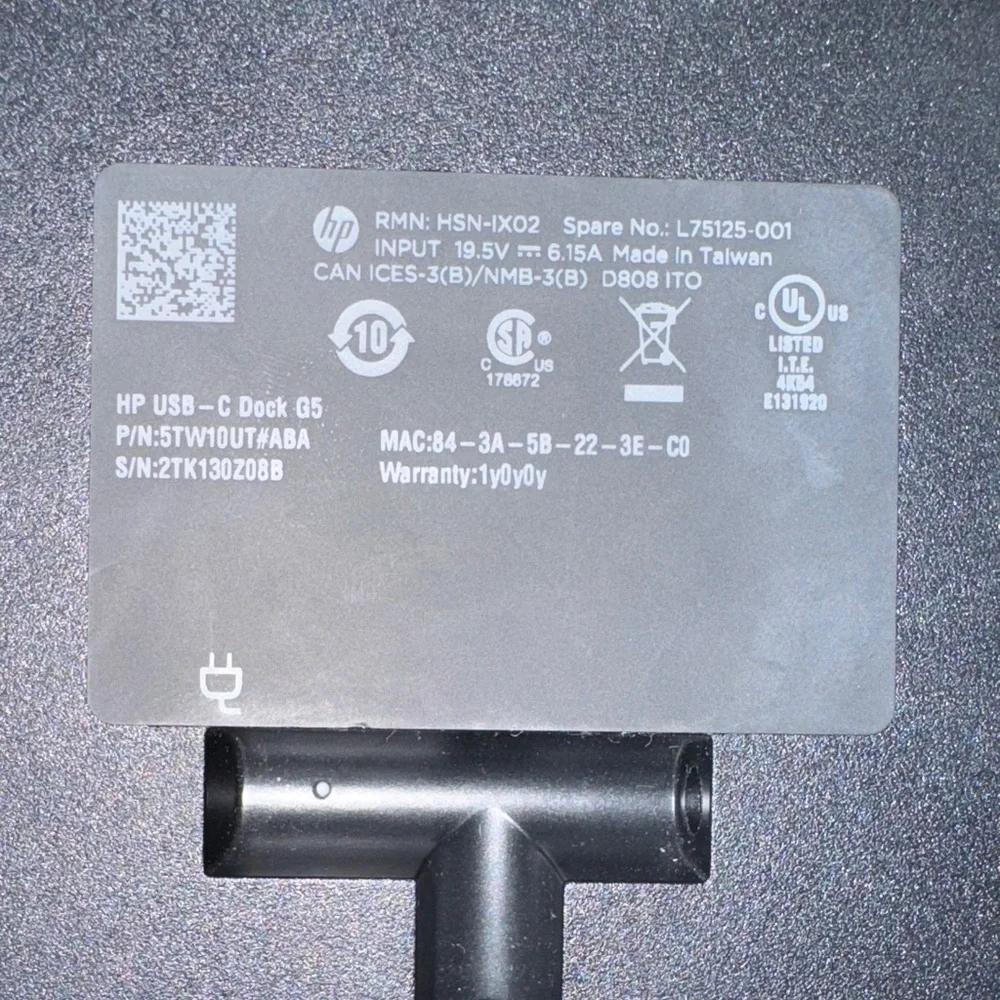 HP Black Multi-Port USB Hub (Slightly Used)